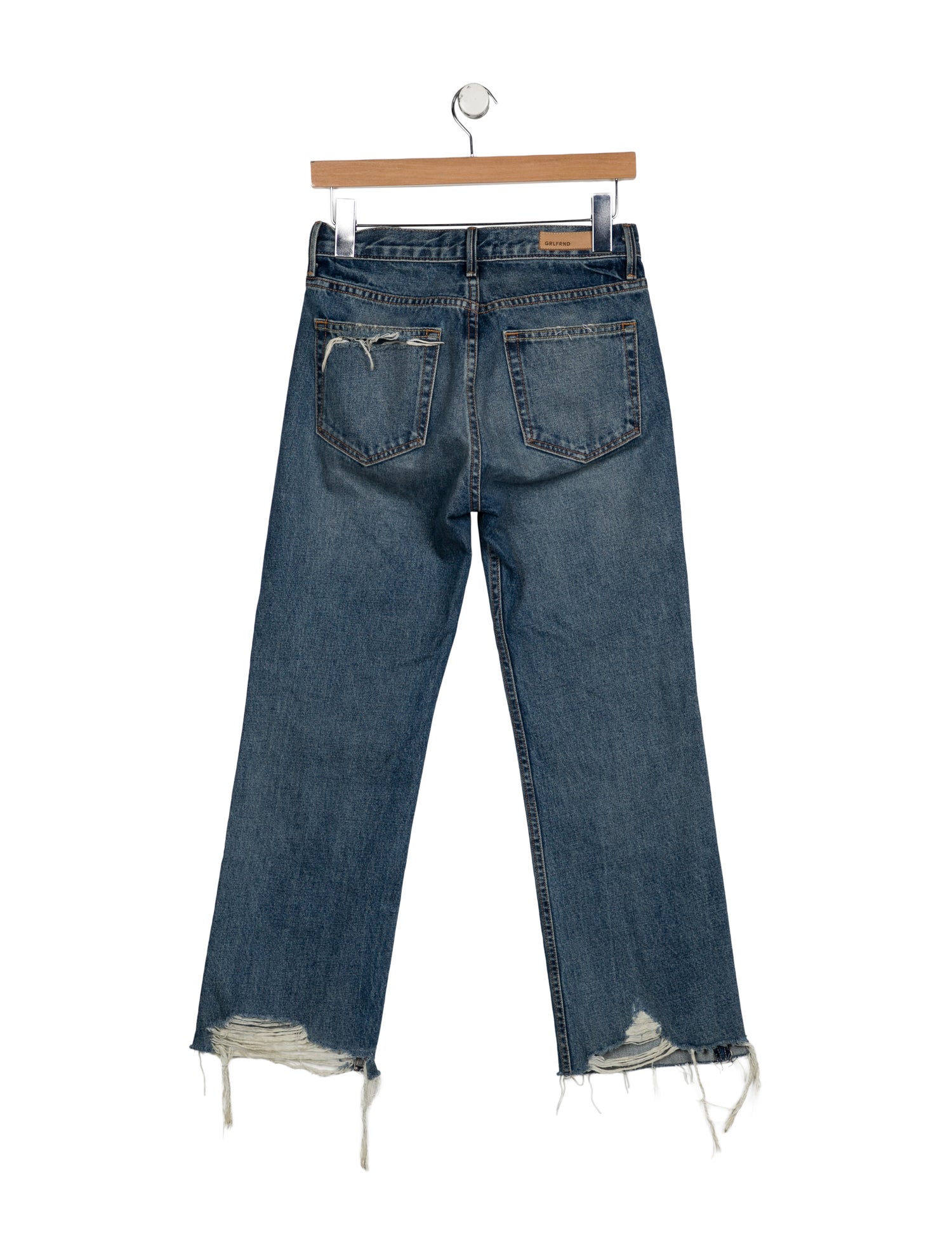 GRLFRND Mid-Rise Wide Leg Jeans