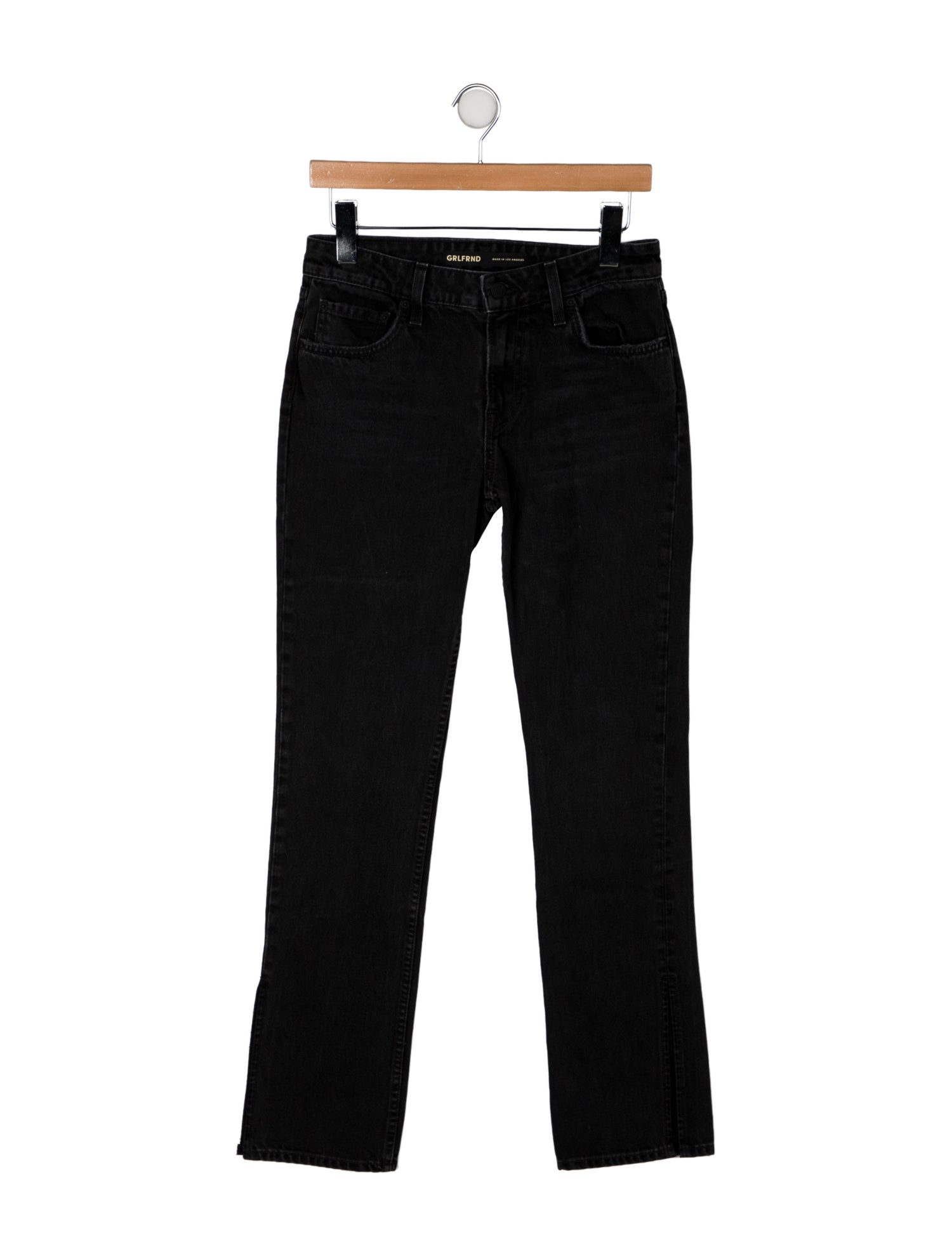 GRLFRND Mid-Rise Straight Leg Jeans