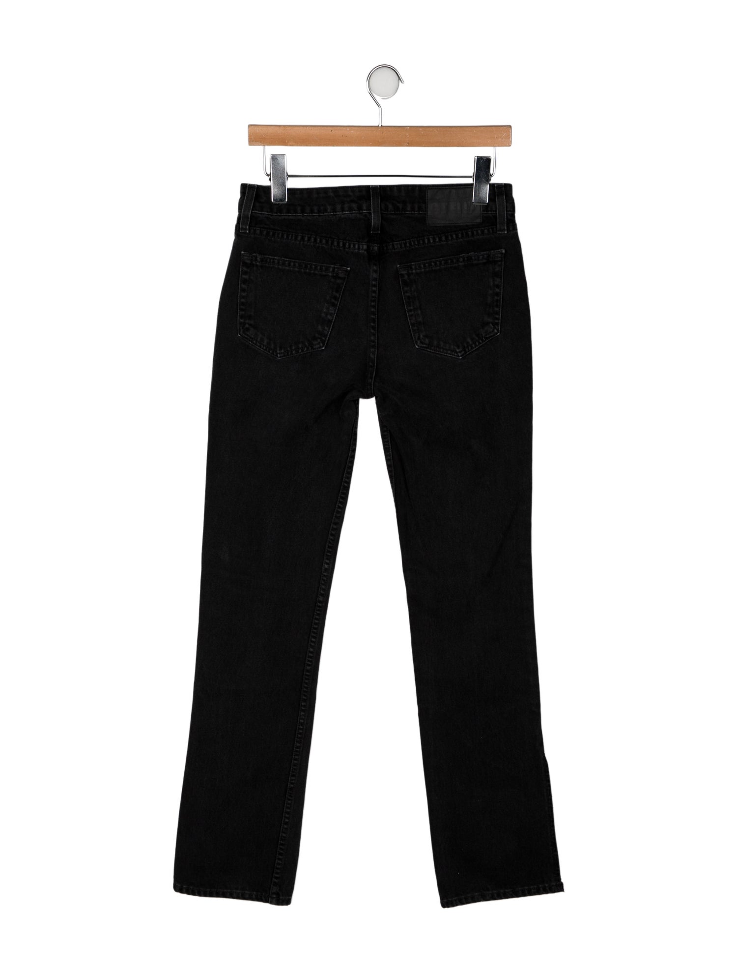 GRLFRND Mid-Rise Straight Leg Jeans