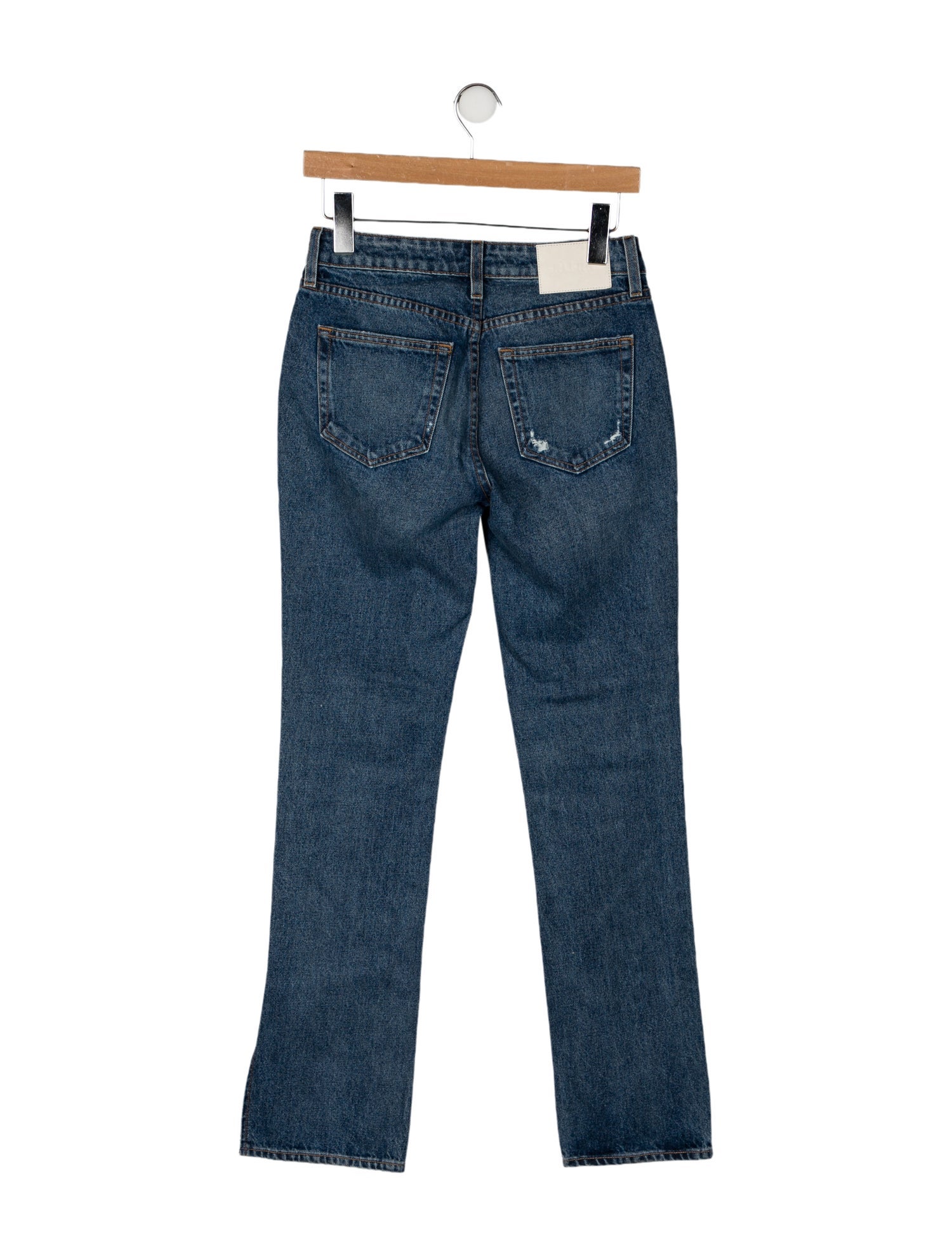 GRLFRND Mid-Rise Straight Leg Jeans
