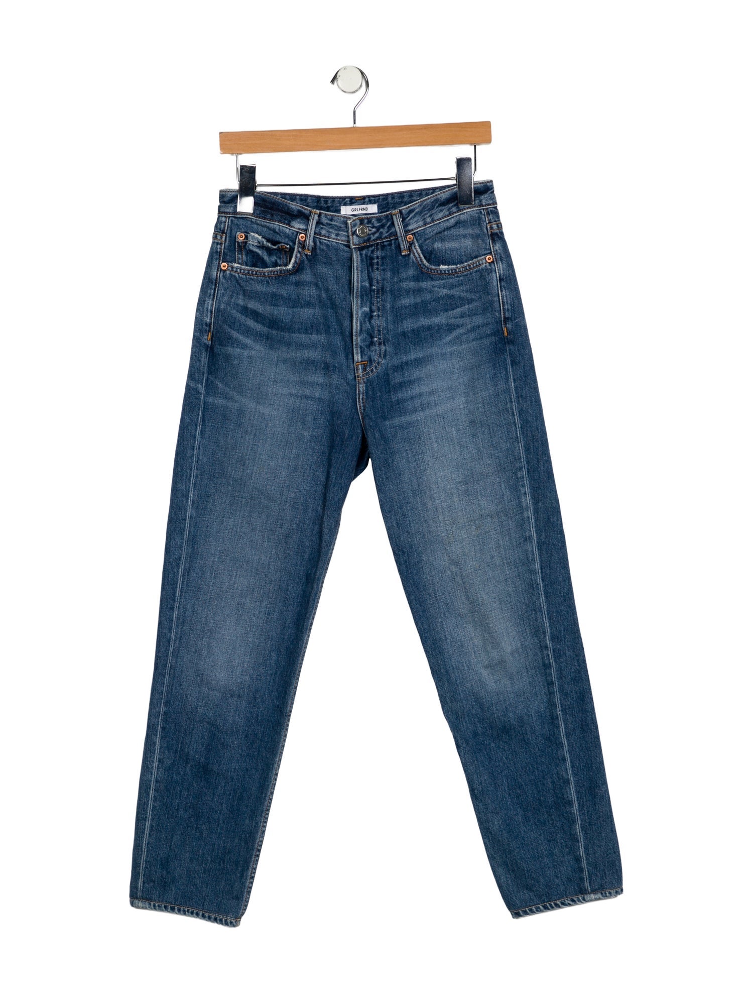 GRLFRND High-Rise Straight Leg Jeans