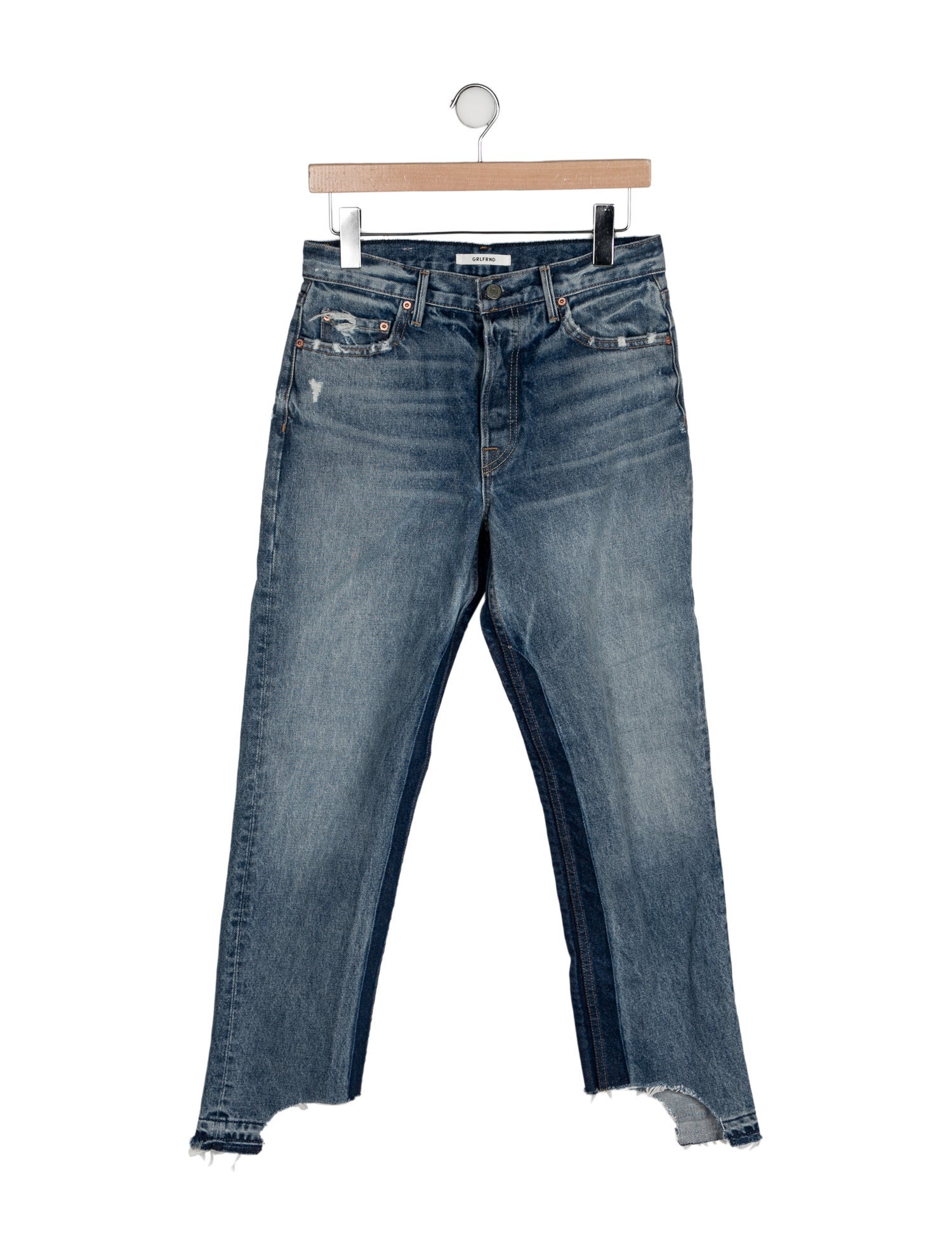 GRLFRND High-Rise Straight Leg Jeans