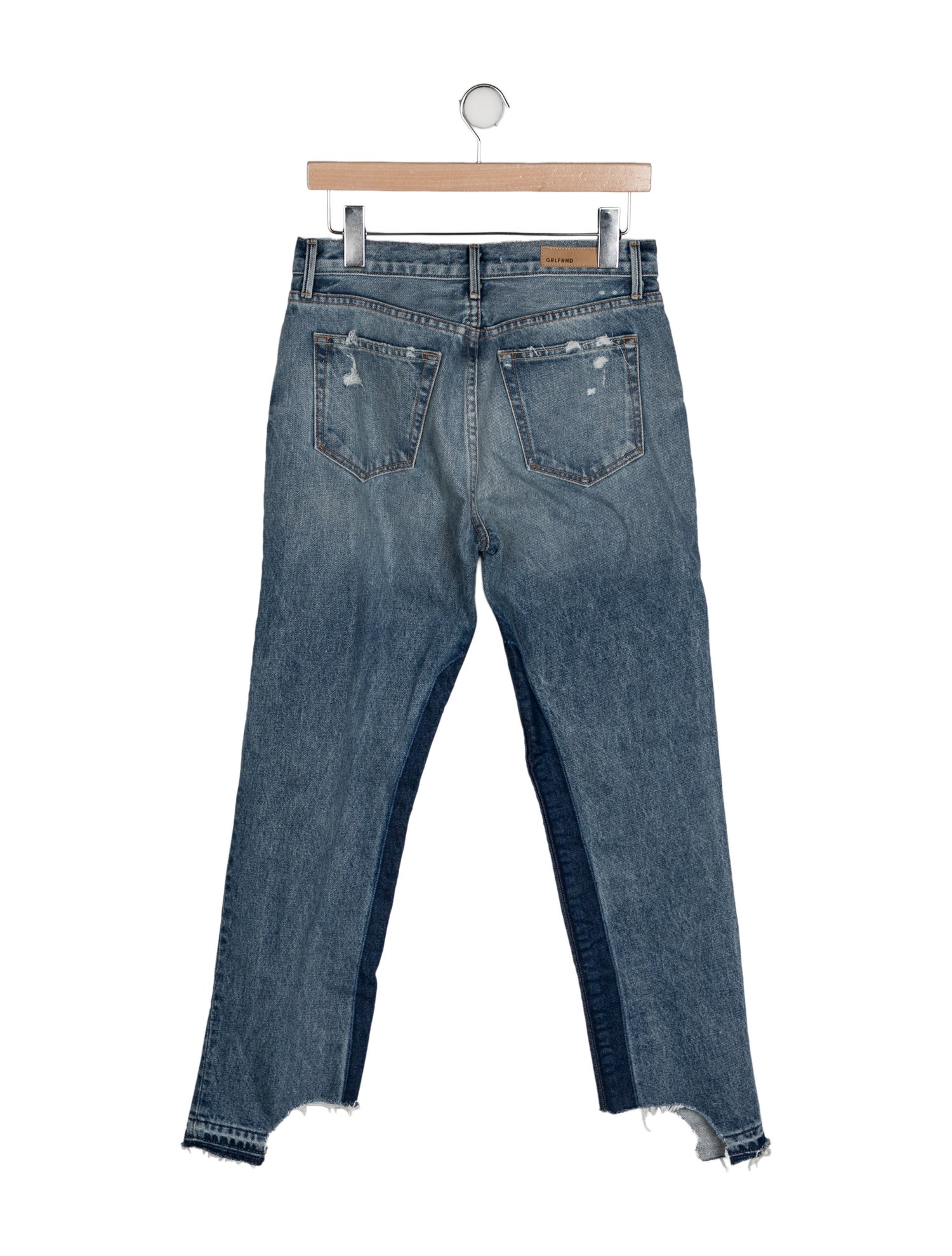 GRLFRND High-Rise Straight Leg Jeans