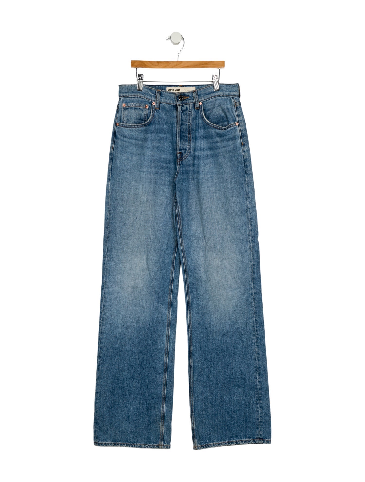 GRLFRND Mid-Rise Wide Leg Jeans