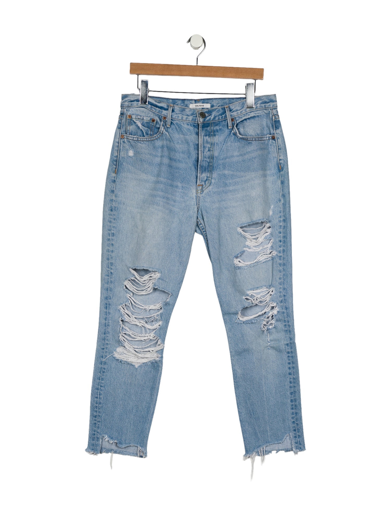 GRLFRND High-Rise Straight Leg Jeans