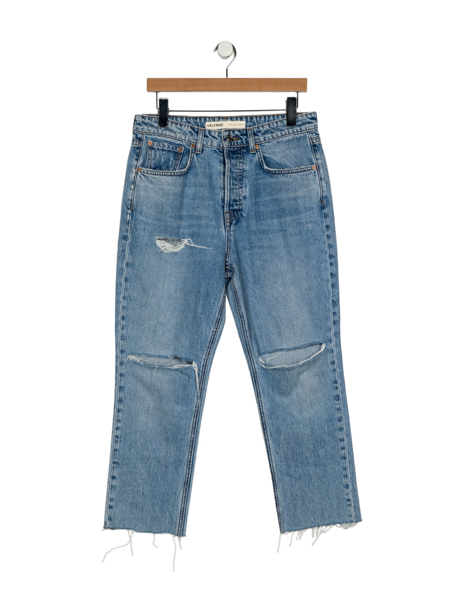 GRLFRND High-Rise Straight Leg Jeans