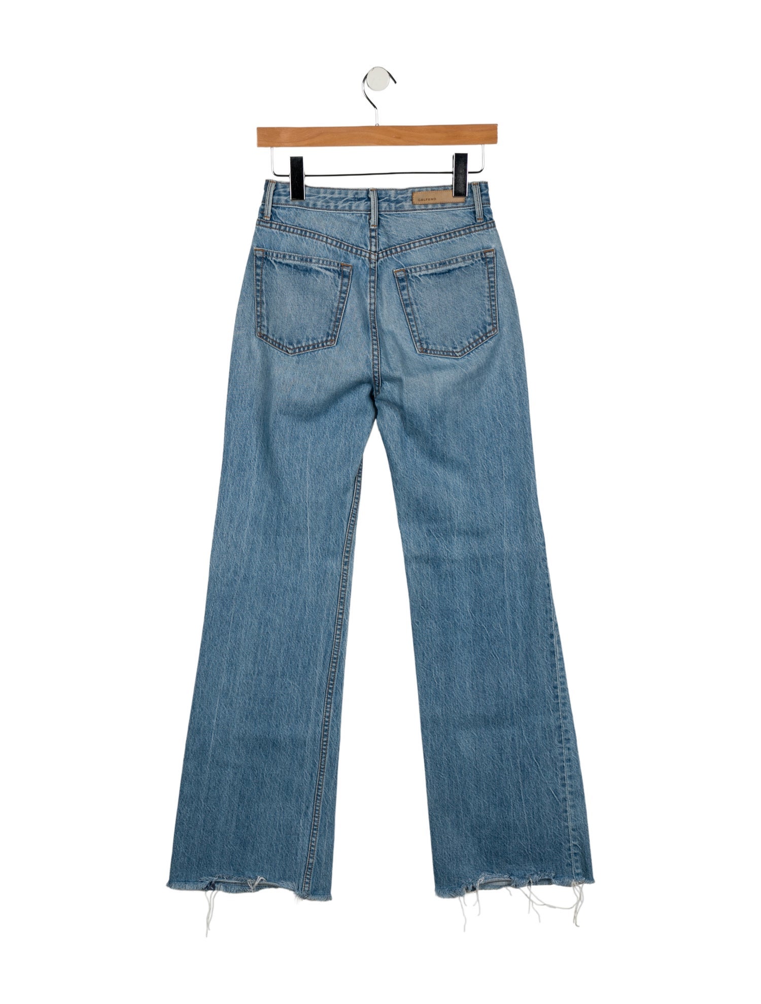 GRLFRND Mid-Rise Wide Leg Jeans