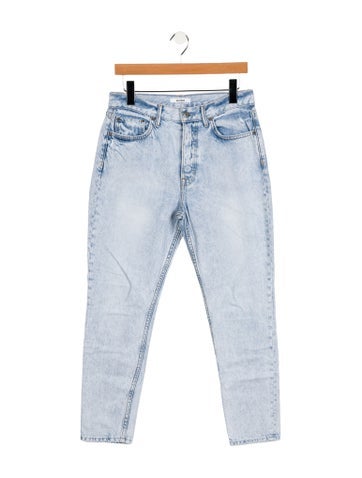 Pre-owned Grlfrnd Mid-rise Straight Leg Jeans In Blue
