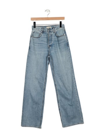 Pre-owned Grlfrnd High-rise Wide Leg Jeans In Blue