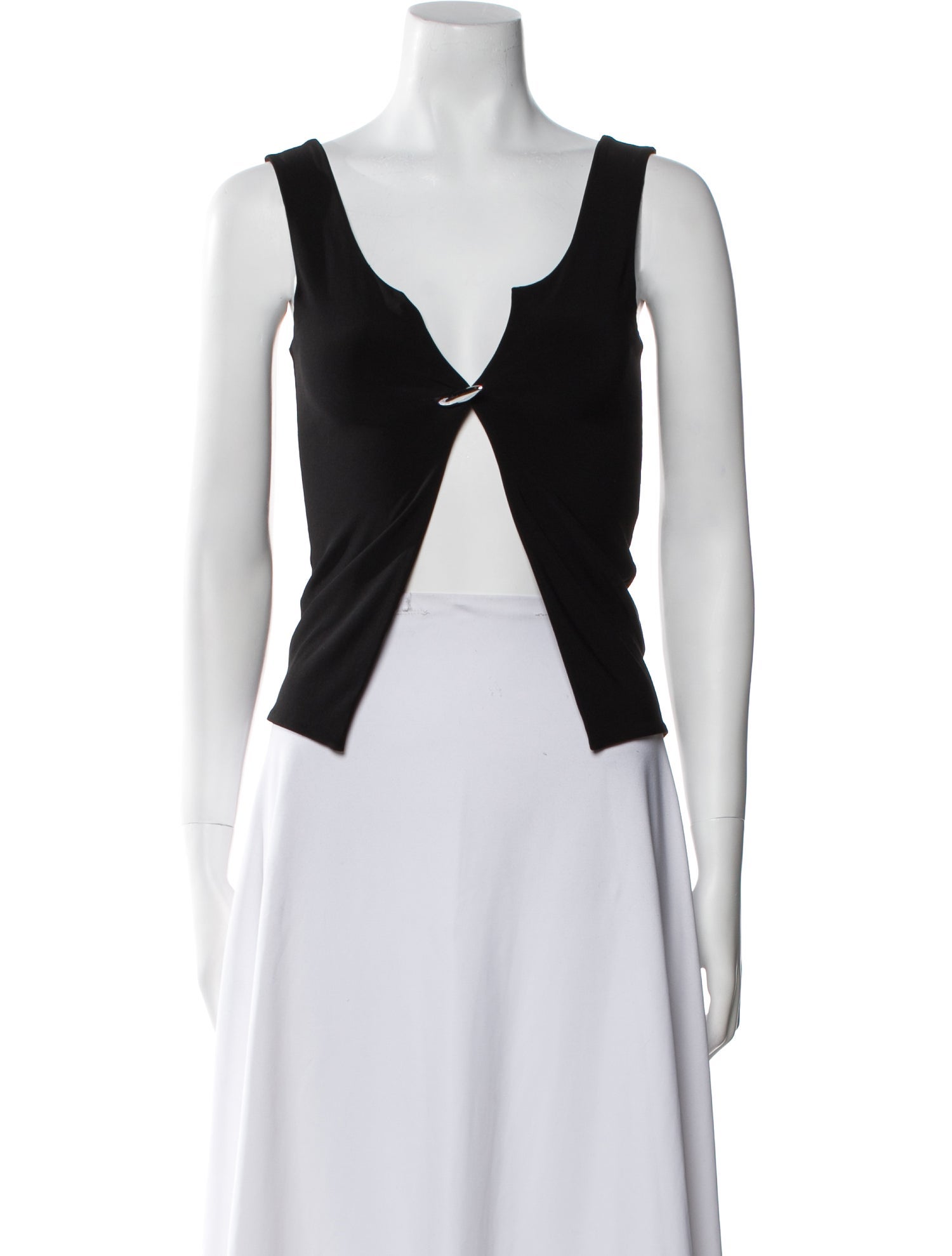 GRACE LING V-Neck Sleeveless Top