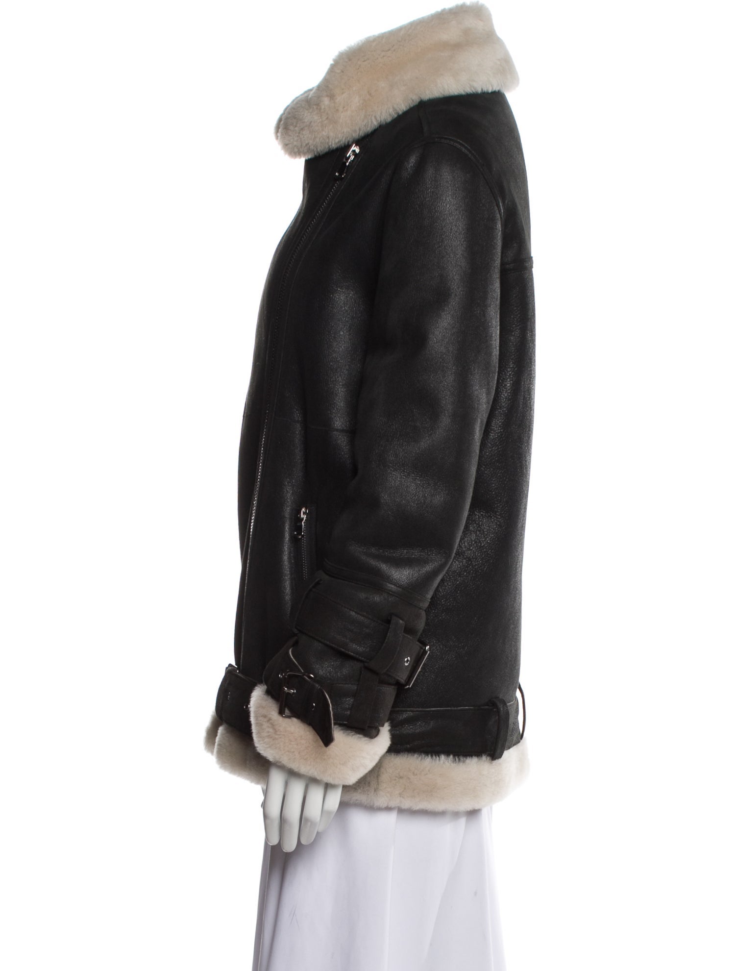 Grenn Pilot Lambskin Faux Fur Jacket