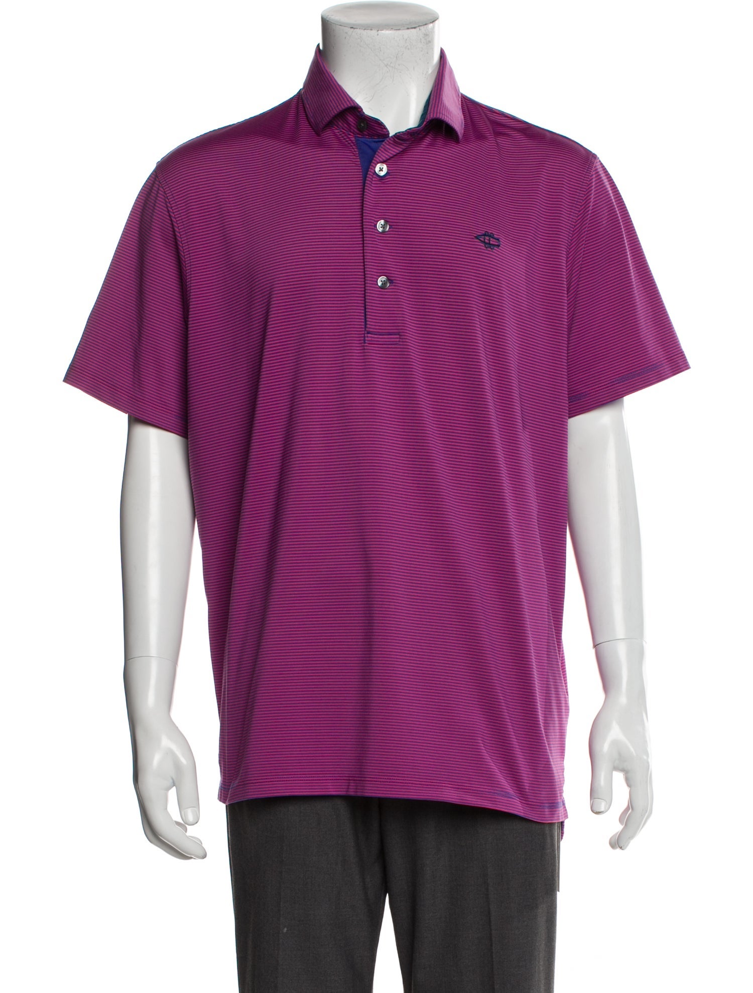 Greyson Striped Crew Neck Polo Shirt