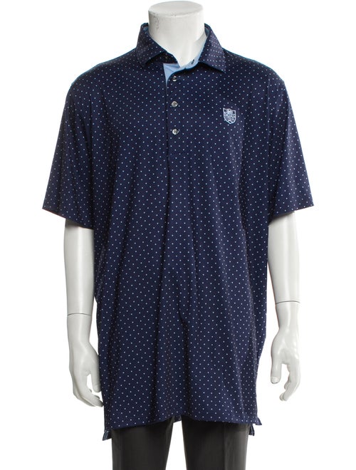 Greyson Polka Dot Print Collar Polo Shirt