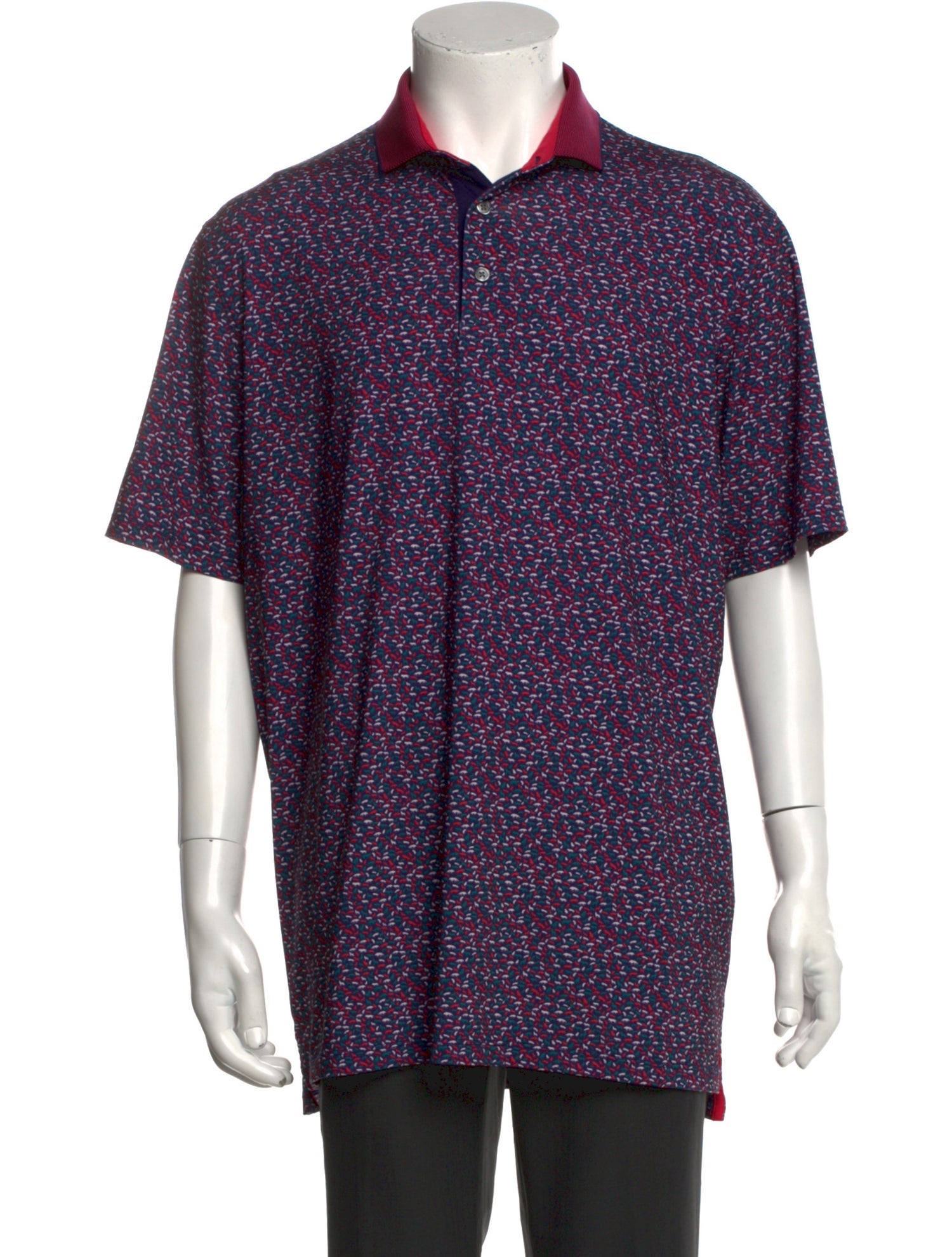 Greyson Printed Collar Polo Shirt