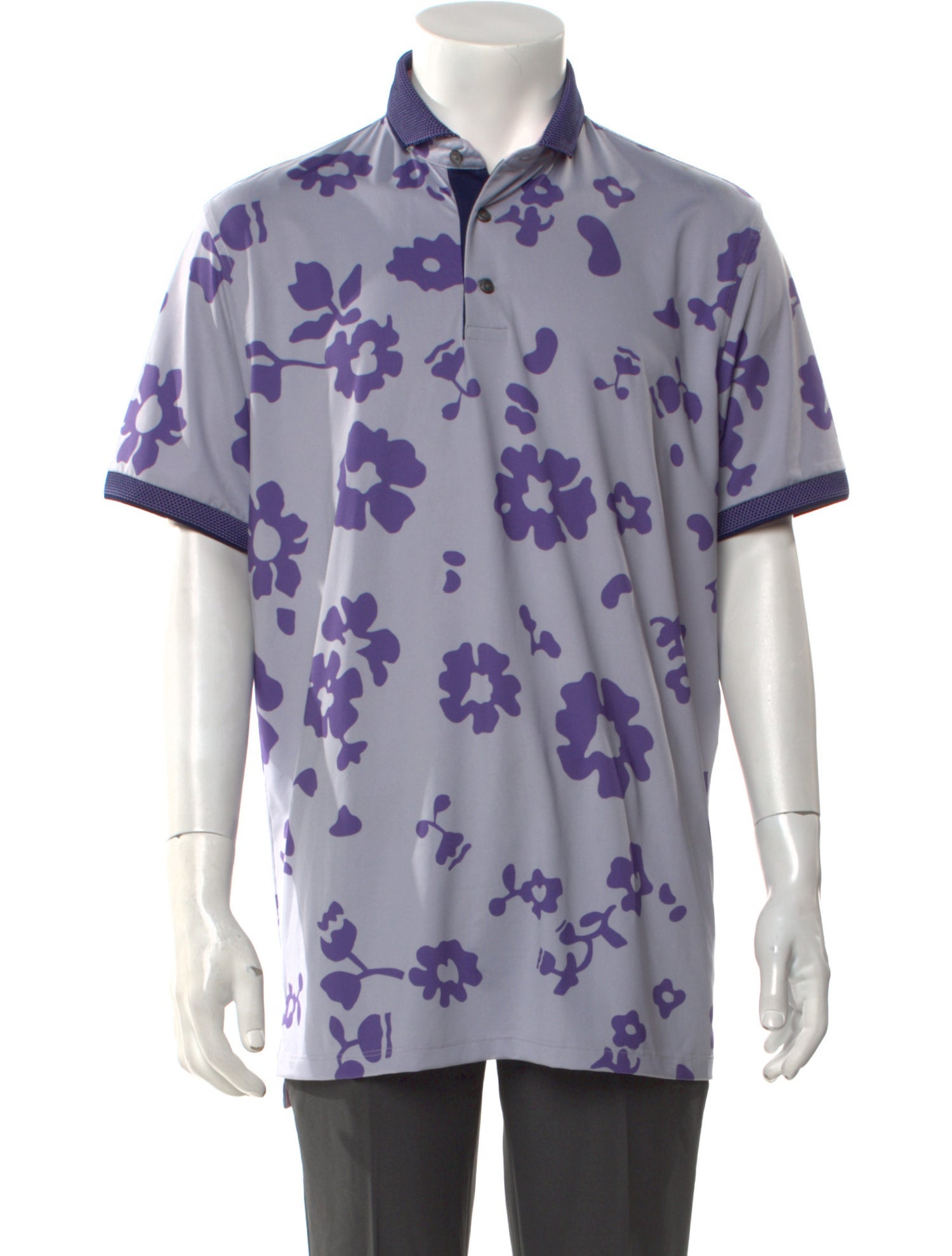 Greyson Floral Print Collar Polo Shirt