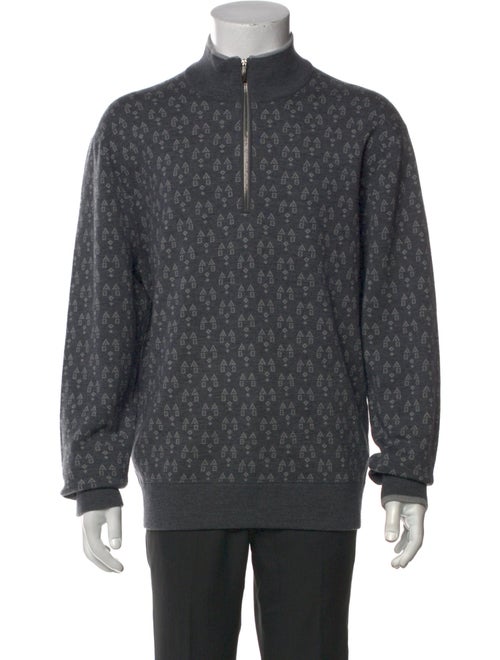 Greyson Wool Mock Neck Polo Sweater