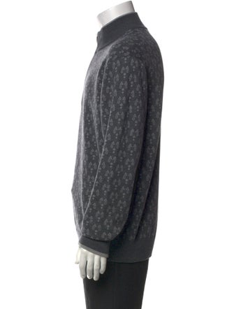 Greyson Wool Mock Neck Polo Sweater