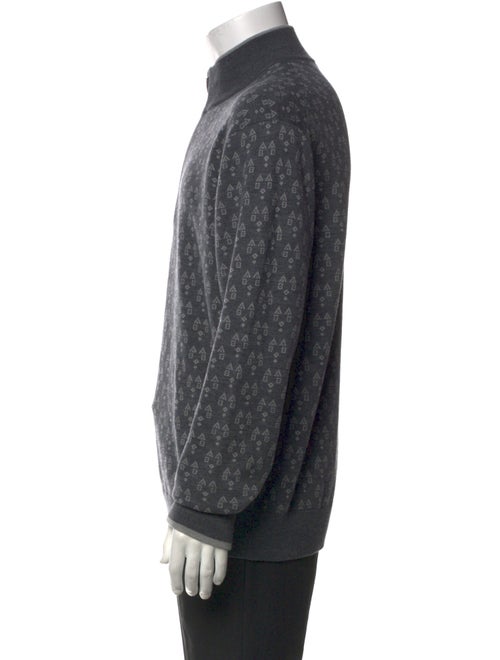 Greyson Wool Mock Neck Polo Sweater