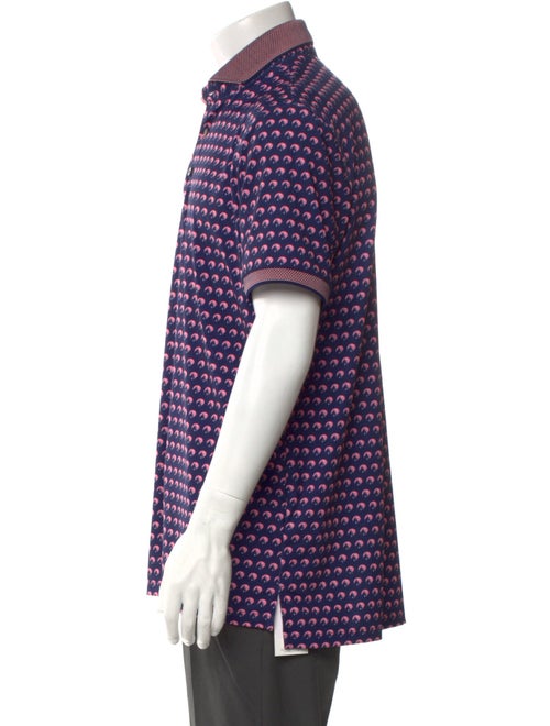 Greyson Polka Dot Print Collar Polo Shirt