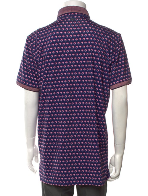 Greyson Polka Dot Print Collar Polo Shirt