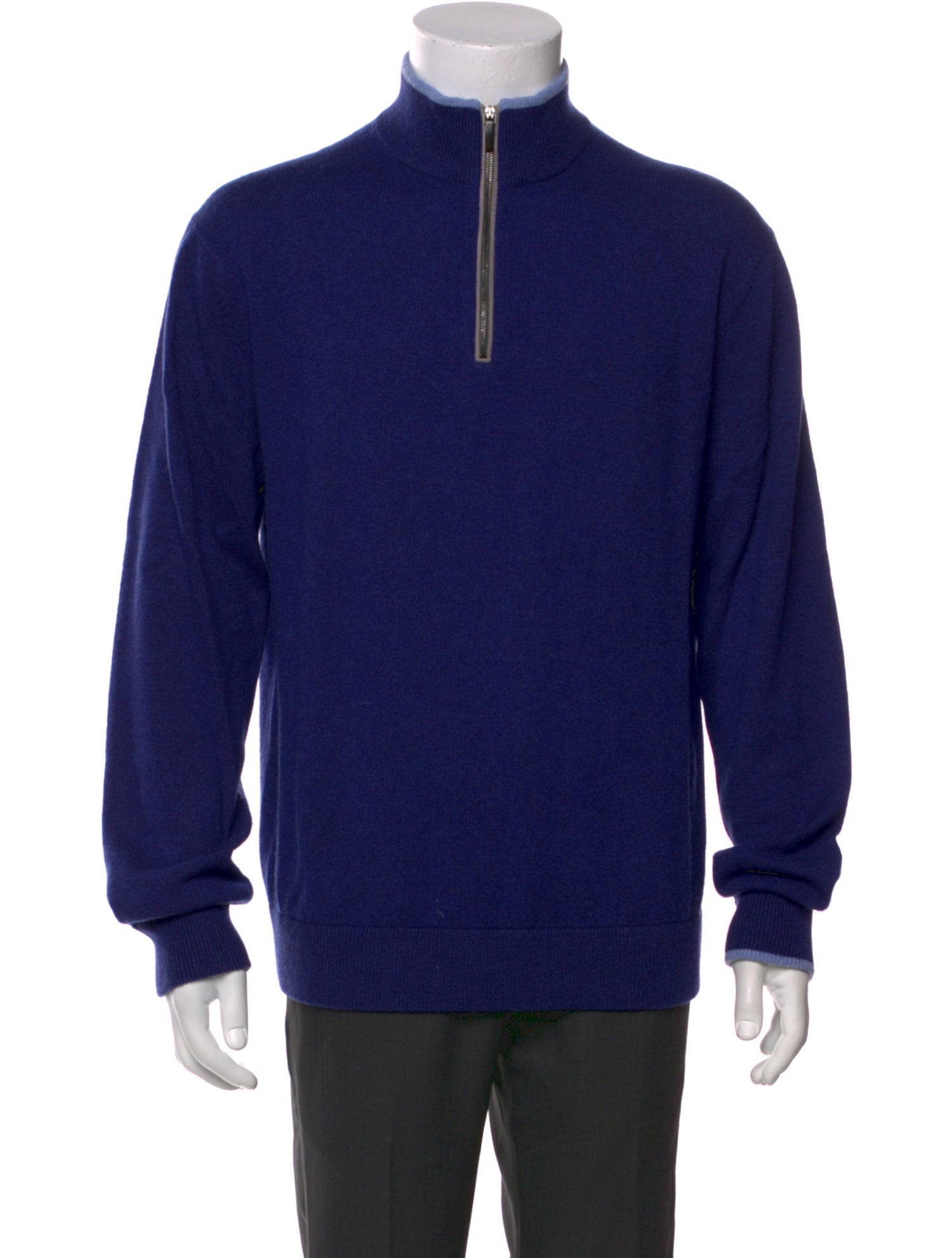 Greyson Mock Neck Long Sleeve Polo Sweater