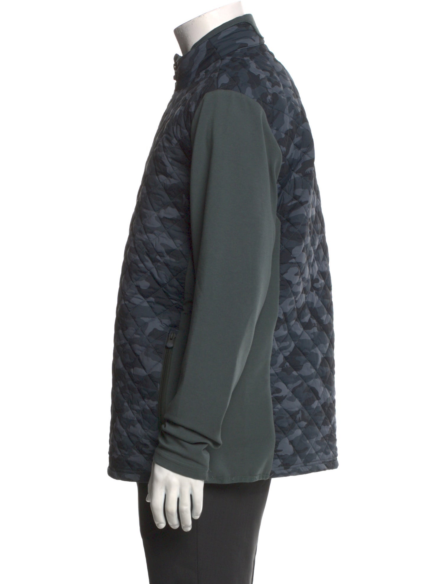 Greyson Camouflage Print Mock Neck Cardigan