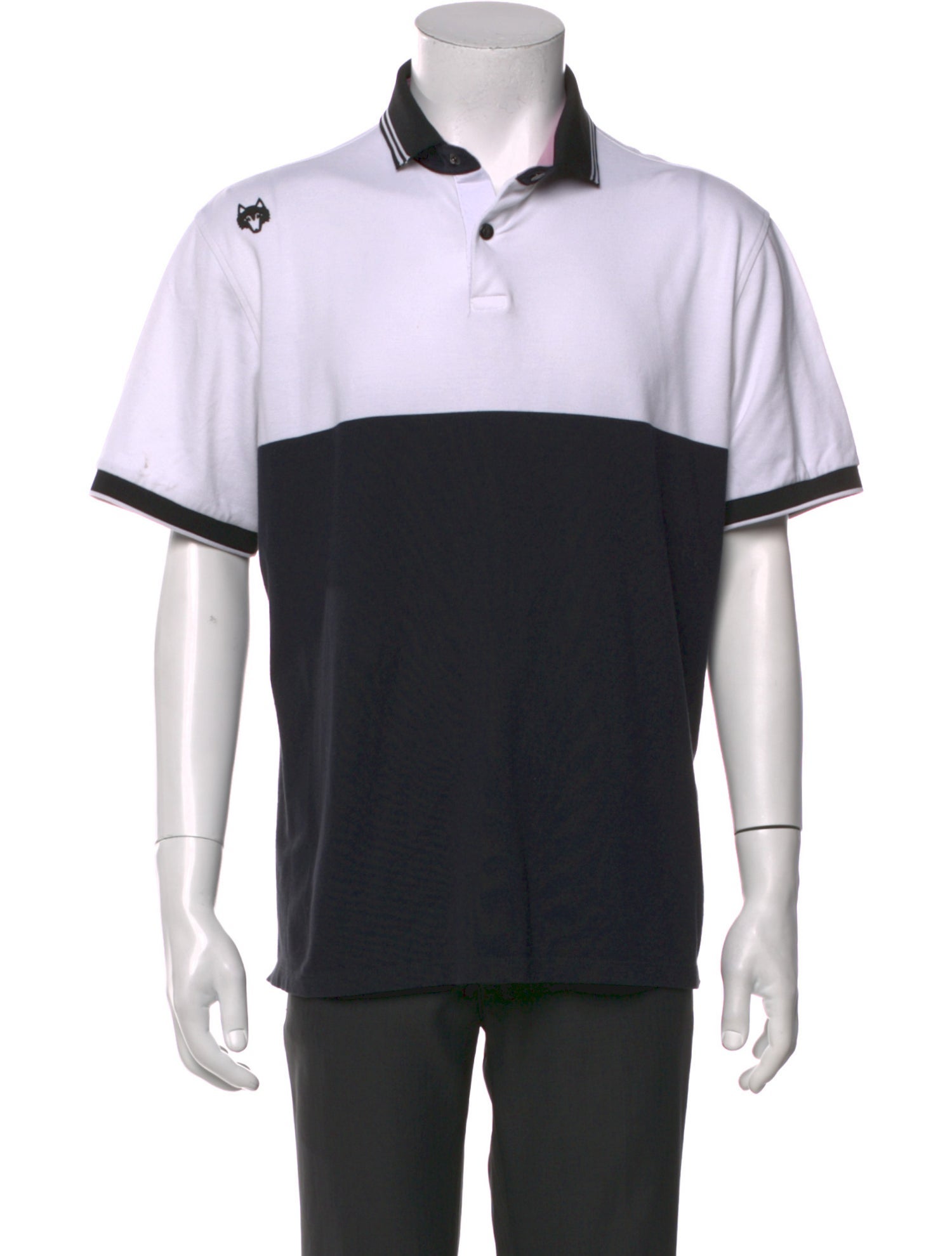 Greyson Colorblock Pattern Crew Neck Polo Shirt