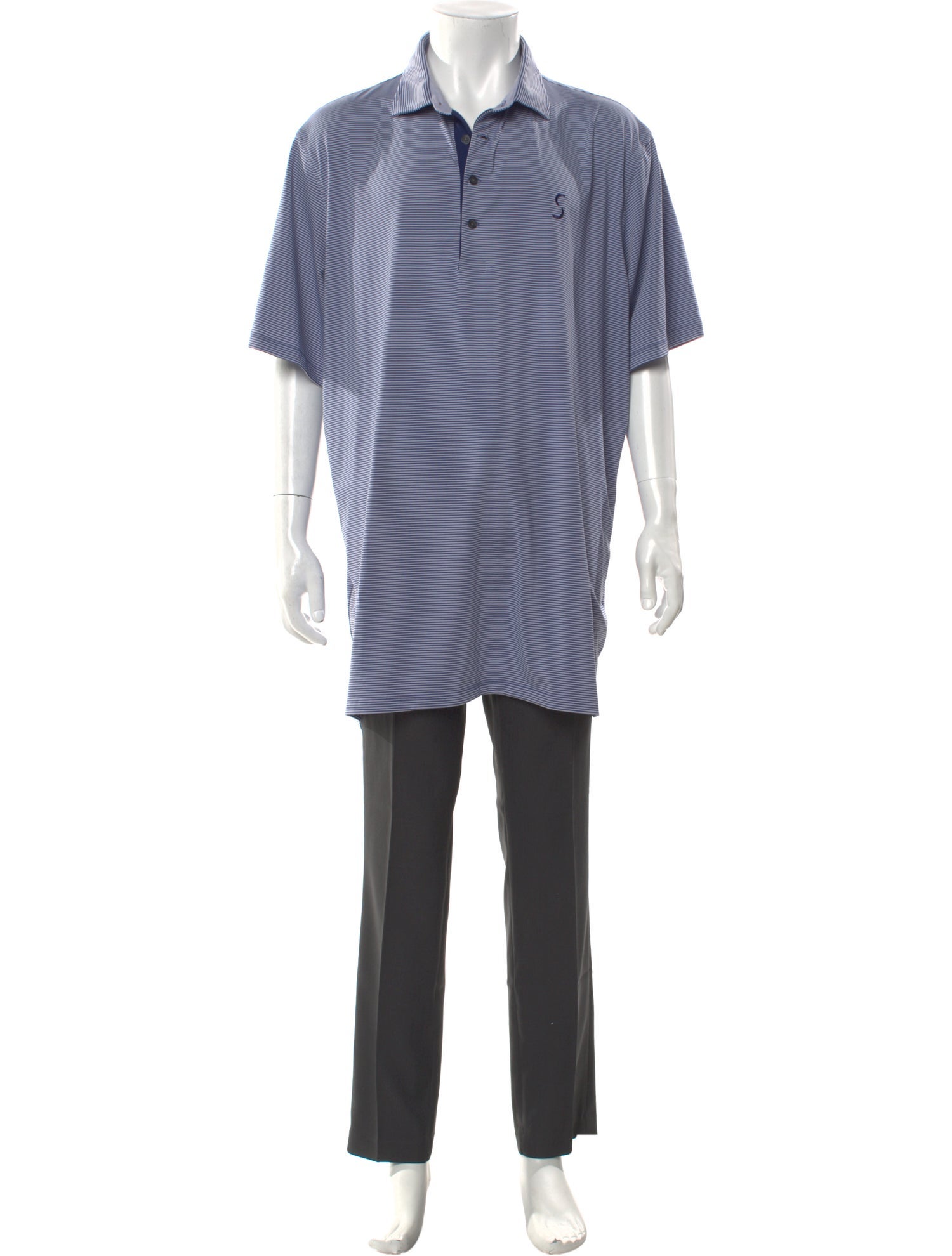 Greyson Striped Crew Neck Polo Shirt