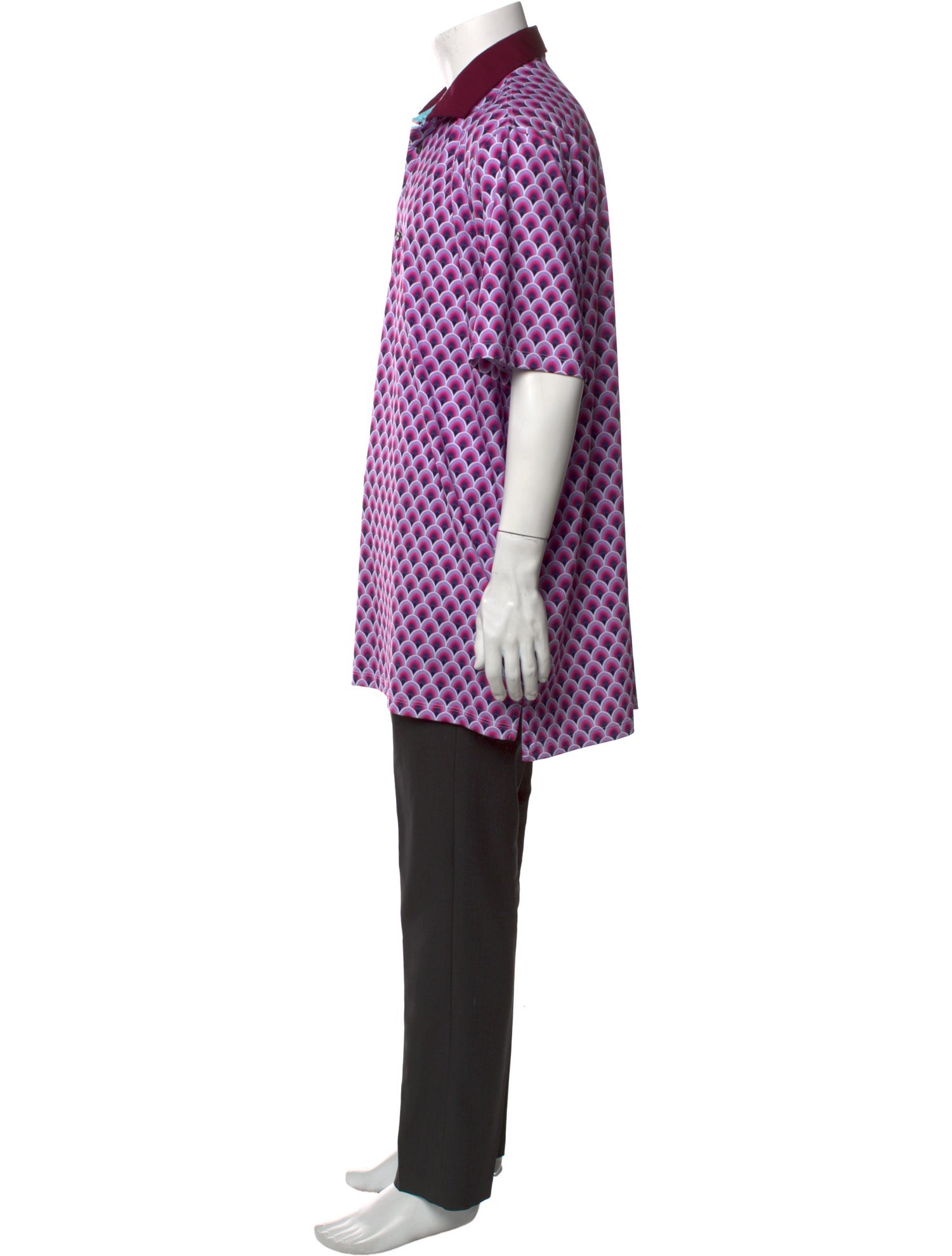 Greyson Printed V-Neck Polo Shirt