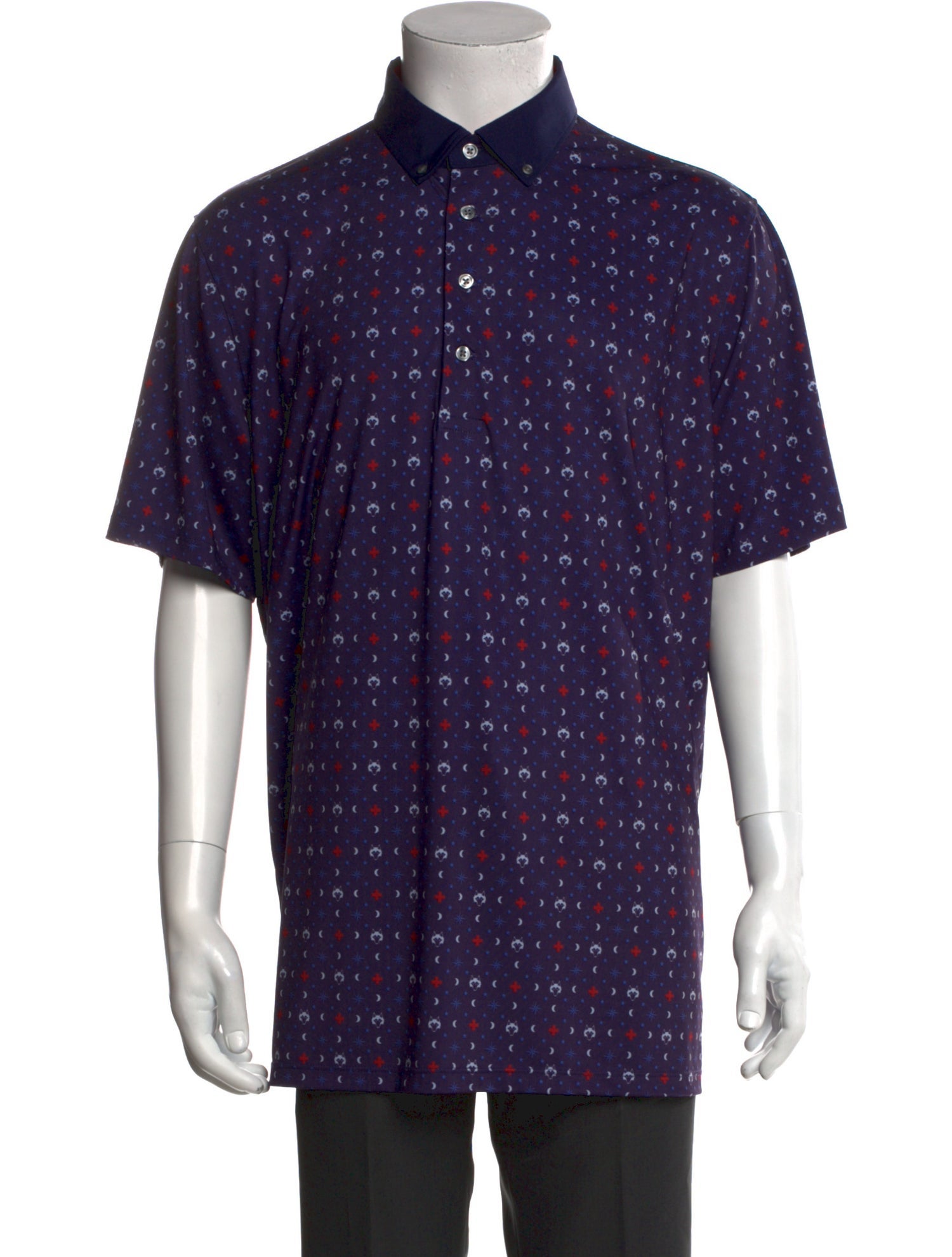 Greyson Printed Collar Polo Shirt