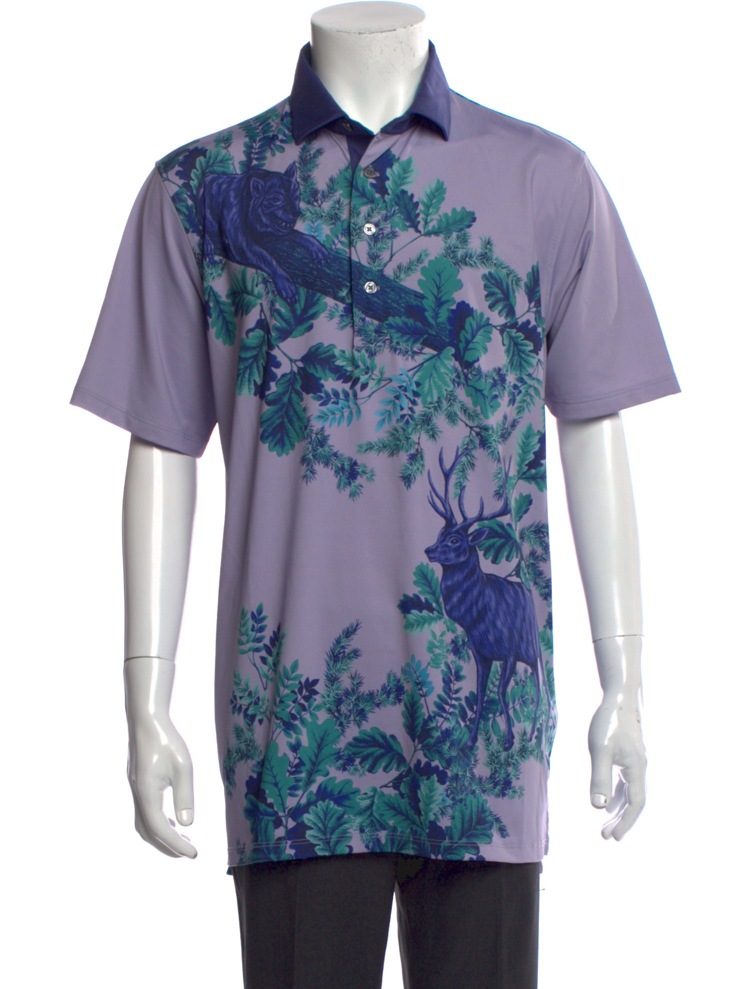 Greyson Printed Collar Polo Shirt