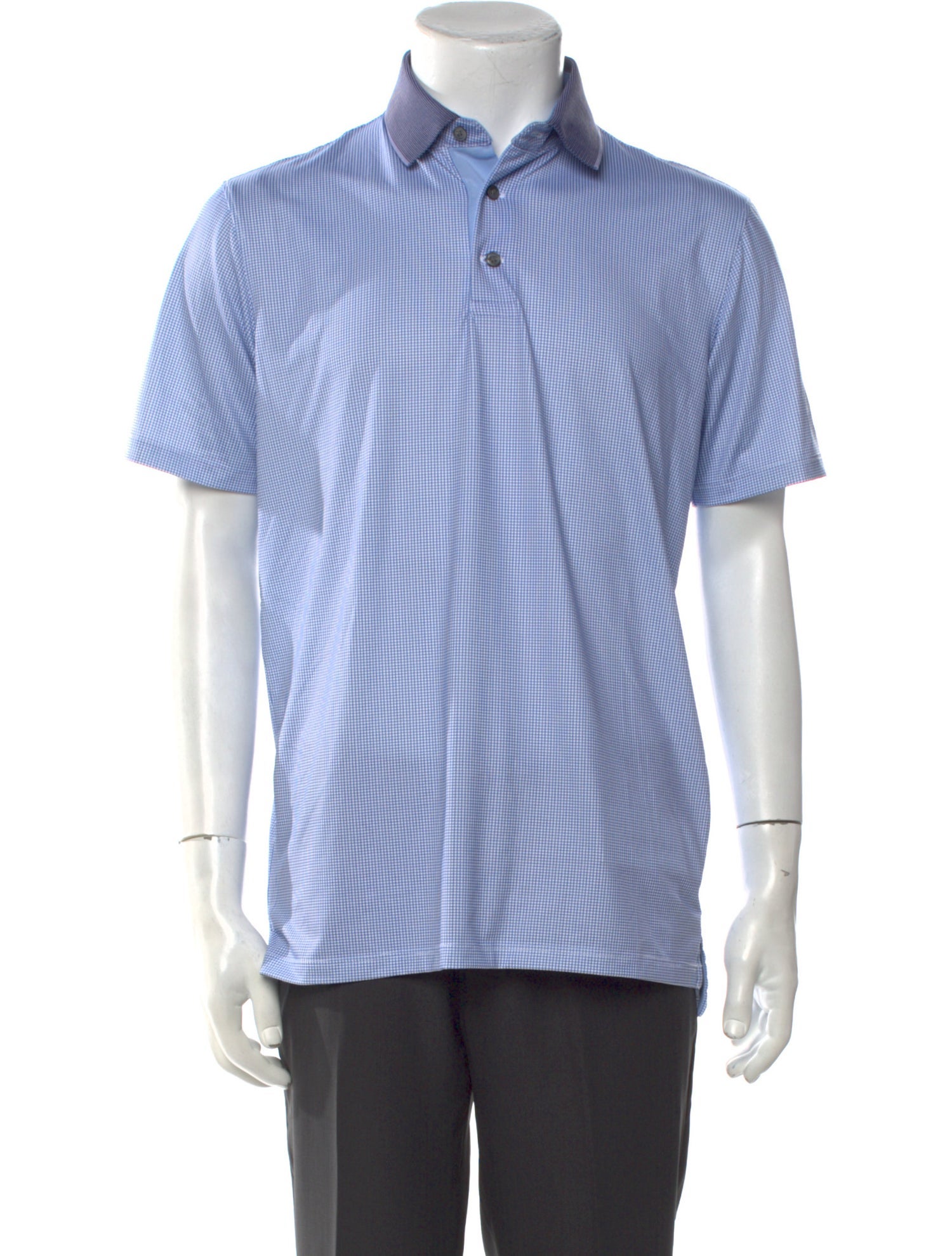 Greyson Plaid Print Collar Polo Shirt