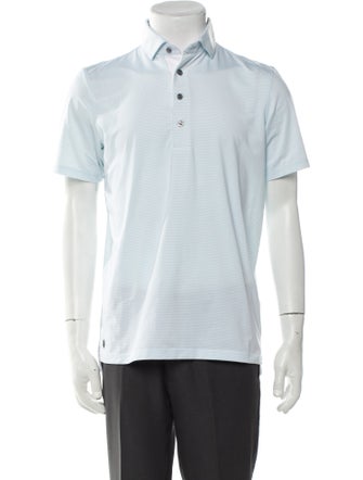 Greyson Striped V-Neck Polo Shirt