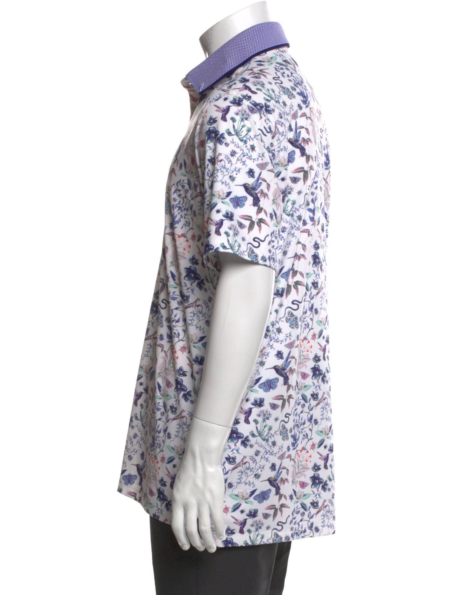 Greyson Floral Print Collar Polo Shirt