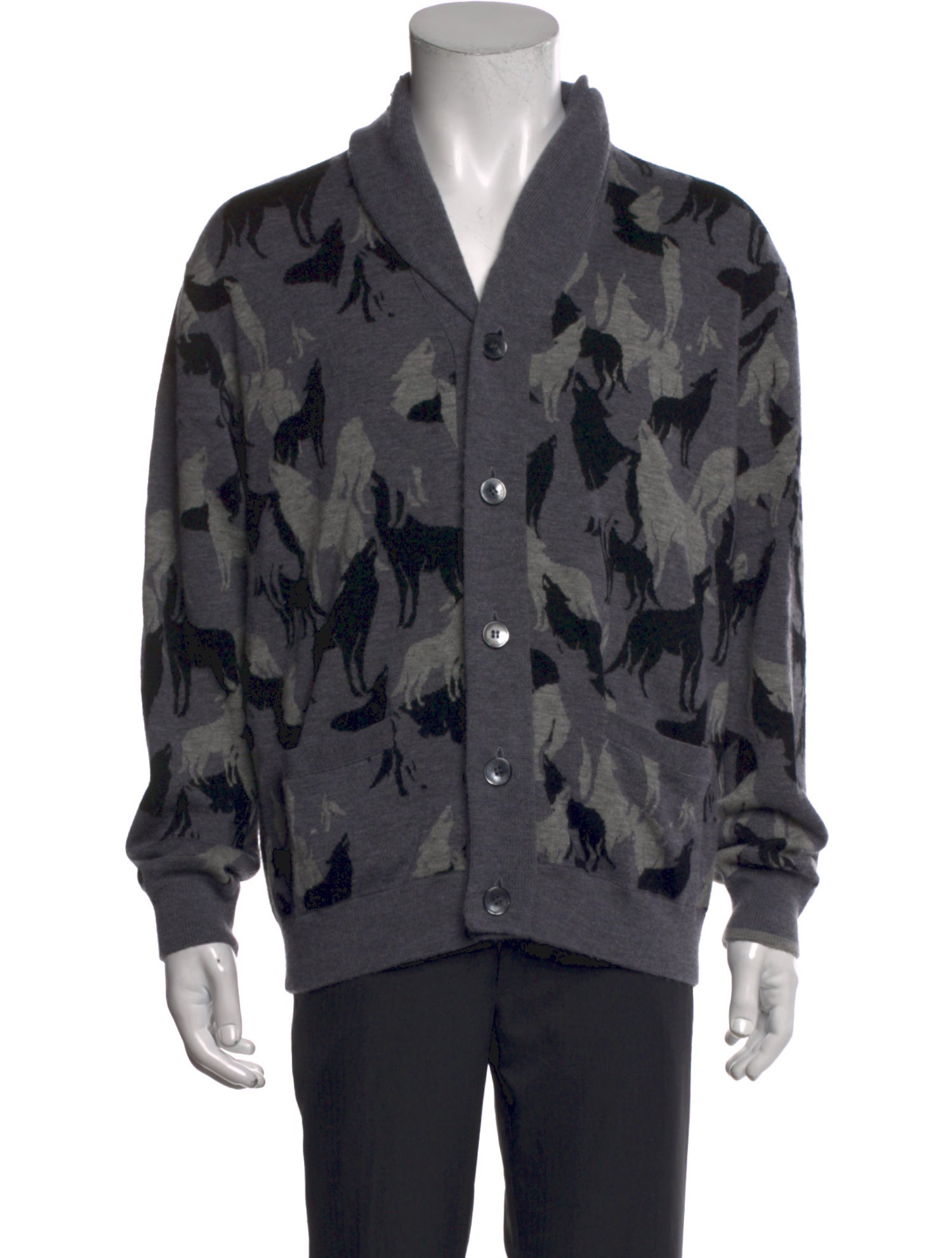 Greyson Wool Printed Cardigan