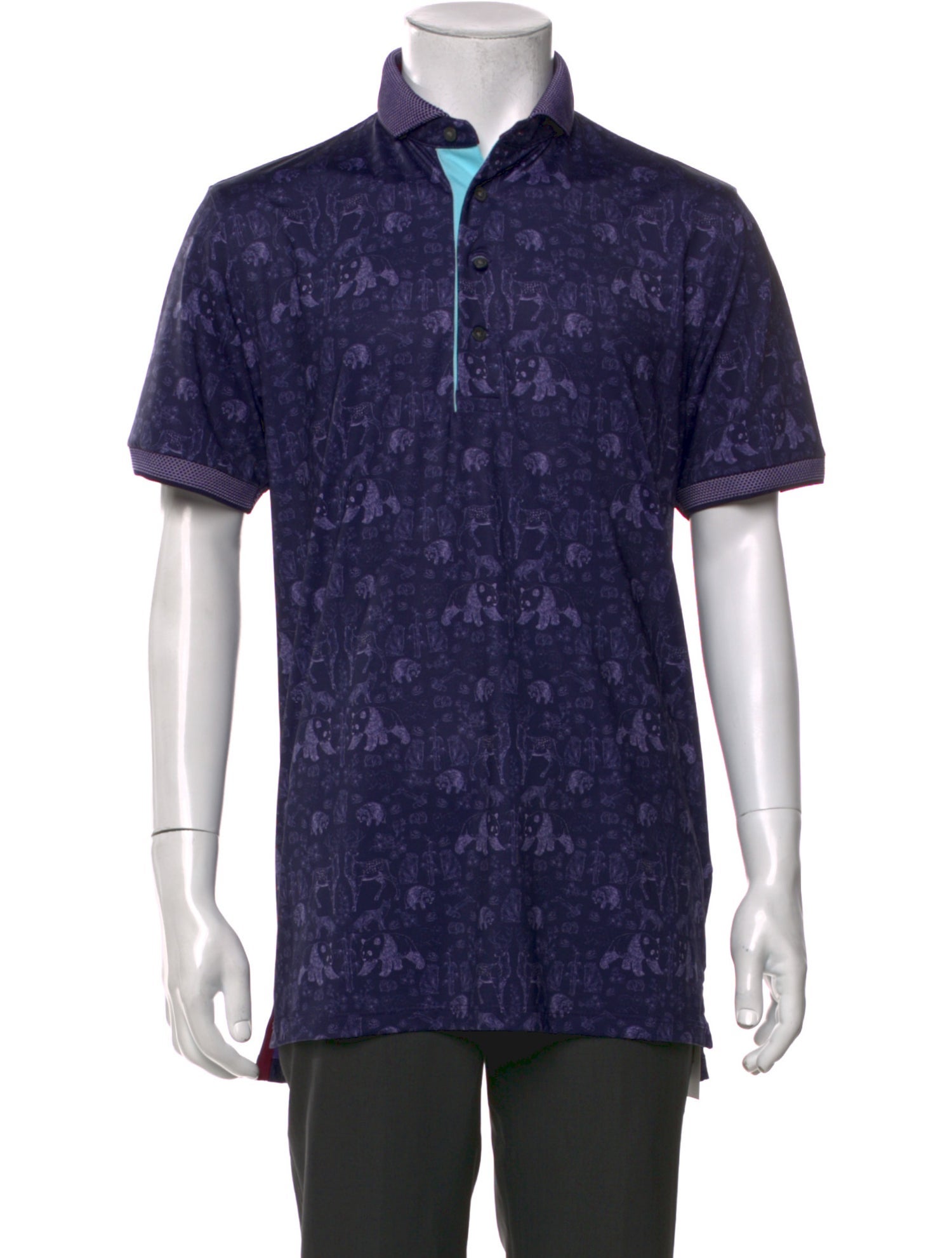 Greyson Printed Collar Polo Shirt