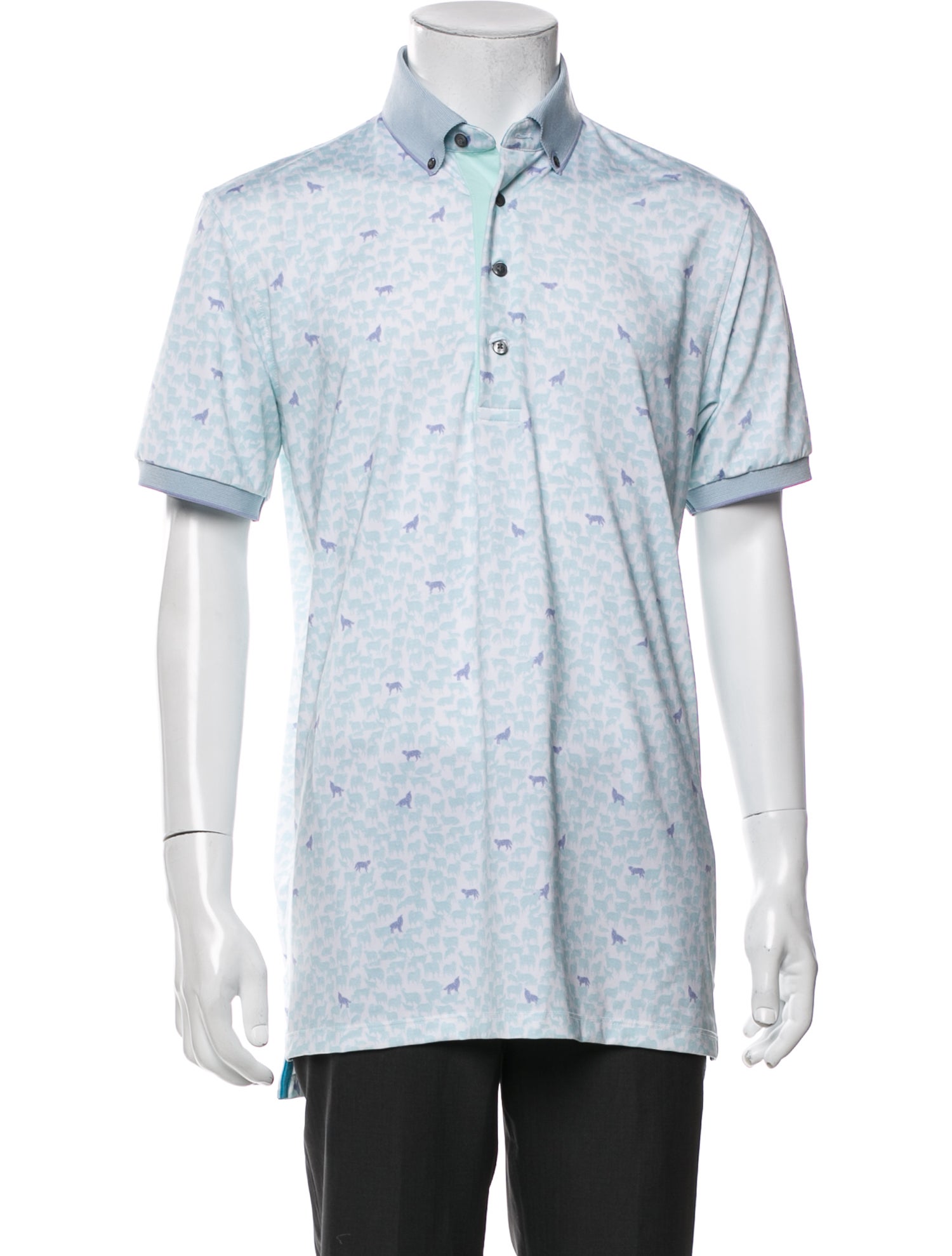 Greyson Printed Collar Polo Shirt
