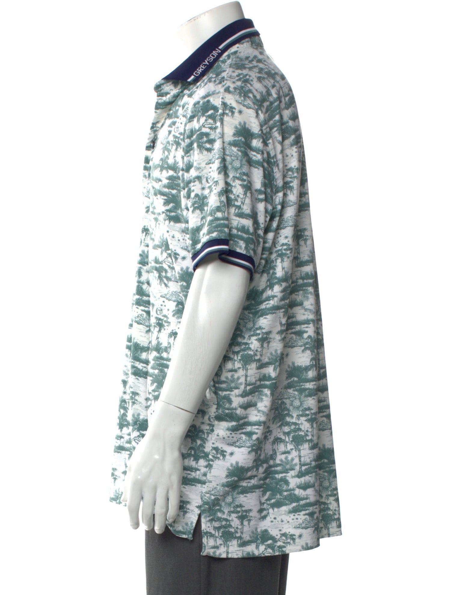 Greyson Printed V-Neck Polo Shirt