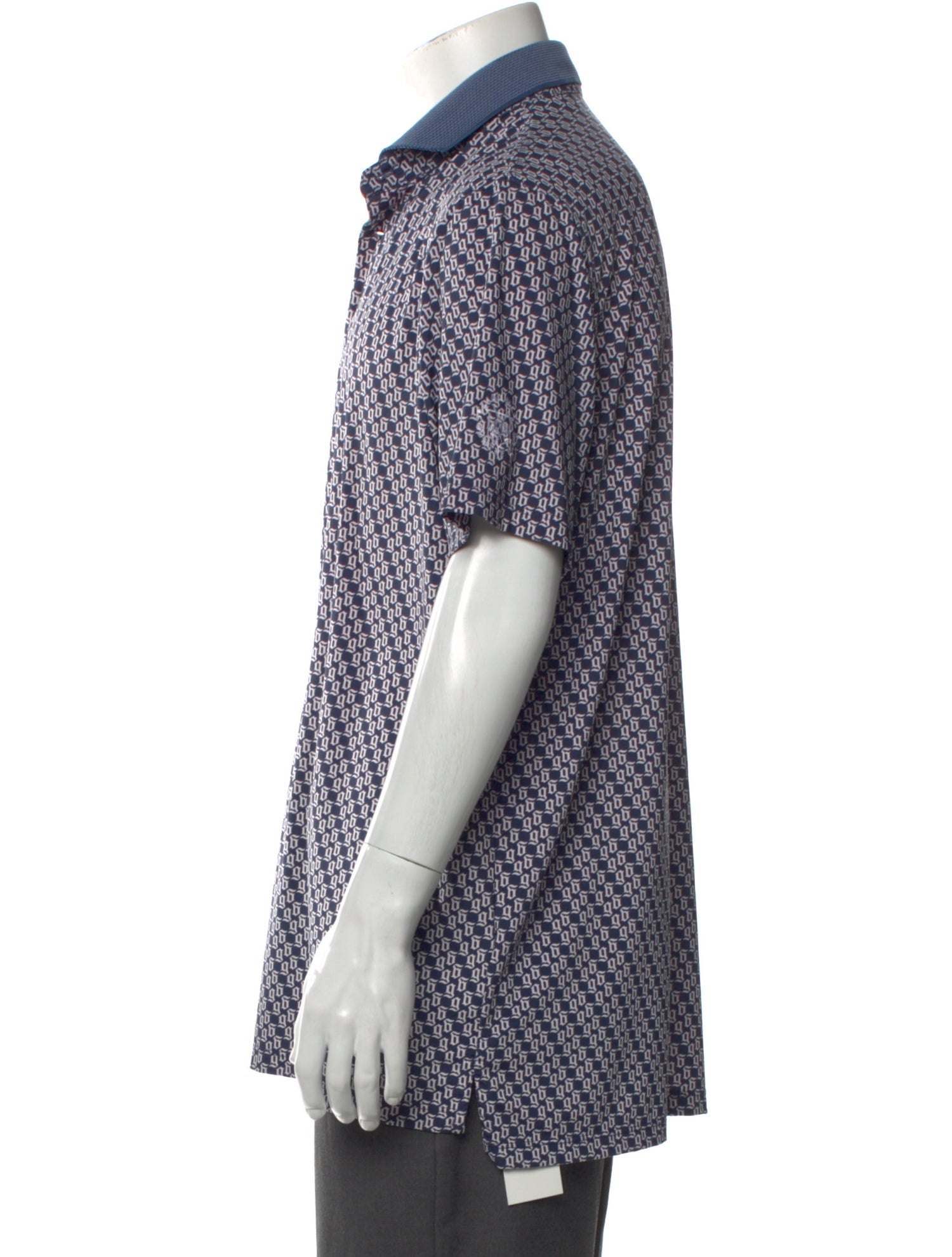 Greyson Printed V-Neck Polo Shirt