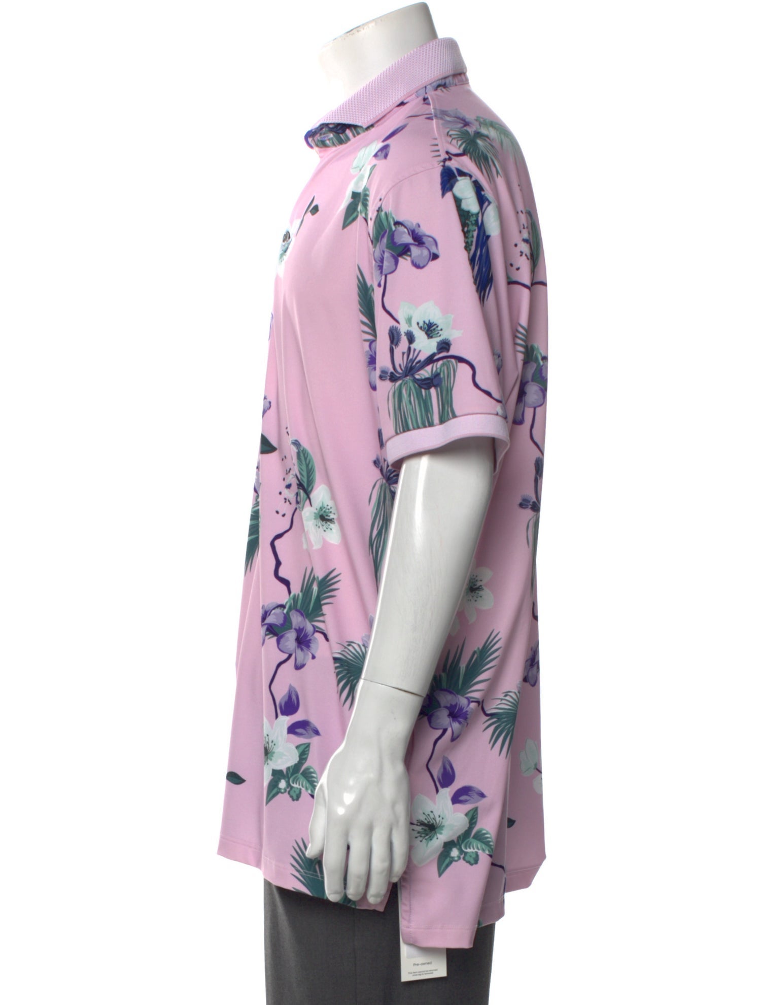 Greyson Floral Print V-Neck Polo Shirt