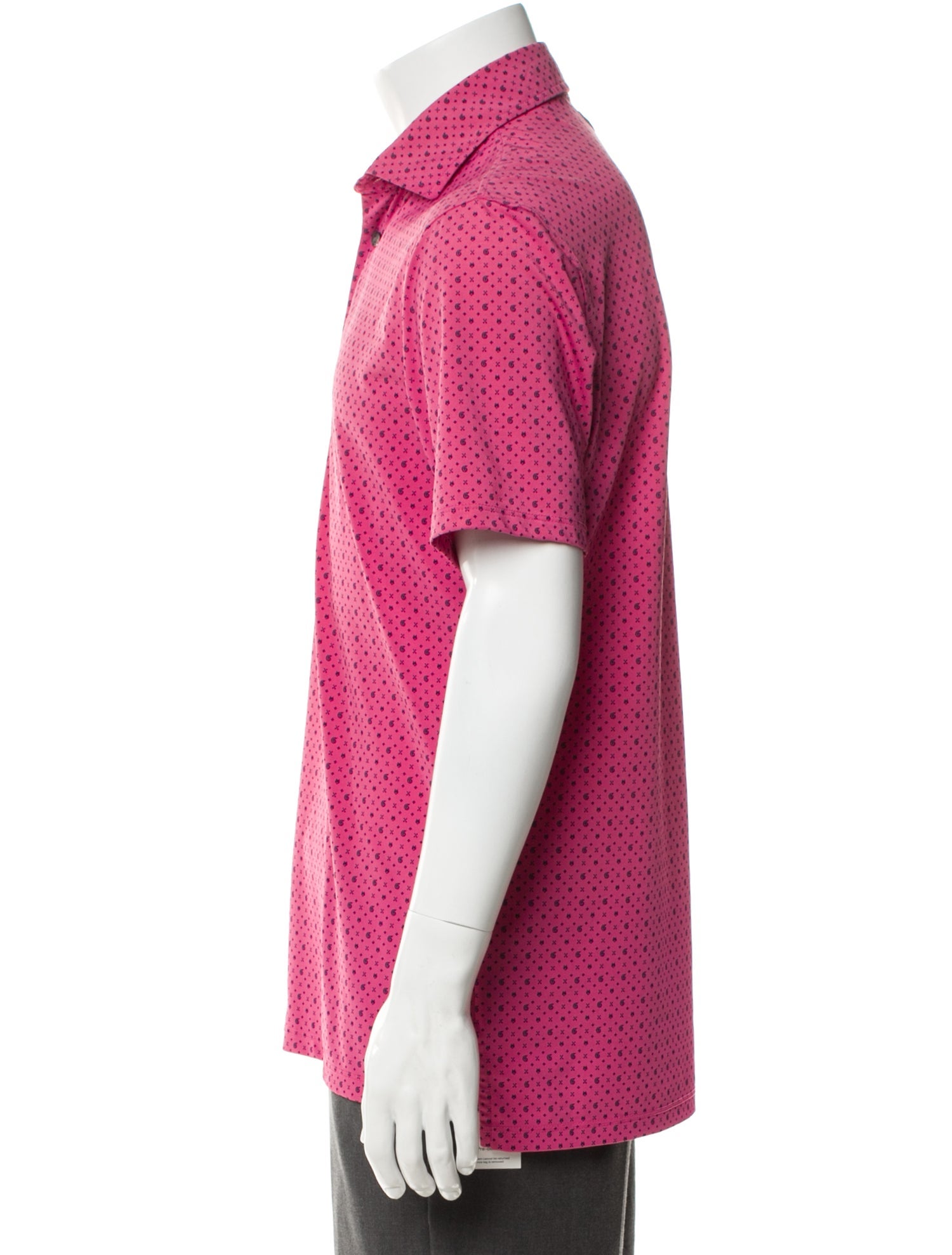 Greyson Polka Dot Print Collar Polo Shirt