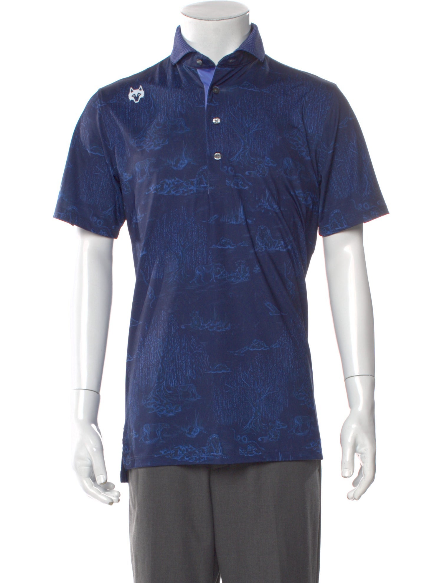 Greyson Printed V-Neck Polo Shirt