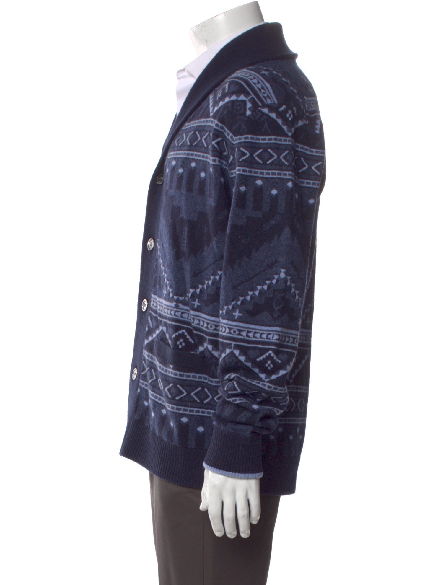 Greyson Wool Printed Cardigan