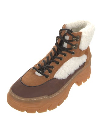 Greats Suede Colorblock Pattern Hiking Boots