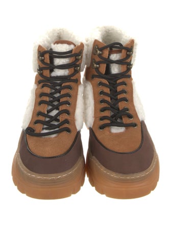 Greats Suede Colorblock Pattern Hiking Boots