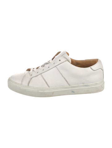 Pre-owned Greats Leather Sneakers In White
