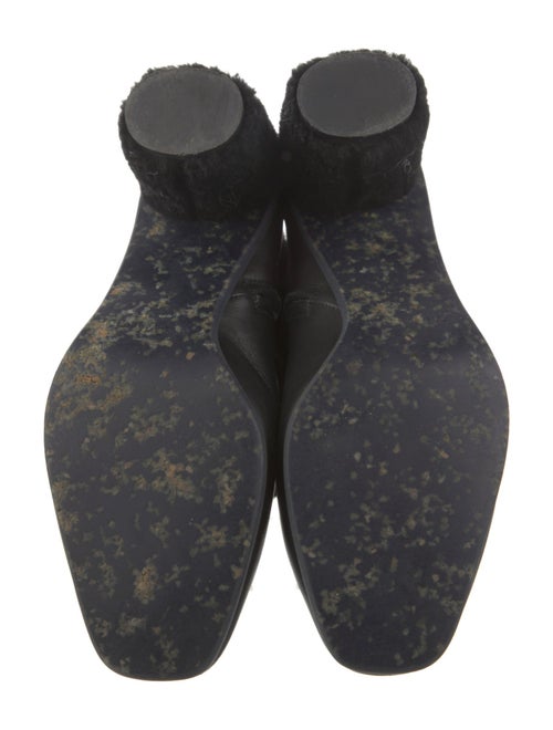 Gray Matters Leather Faux Fur Trim Boots