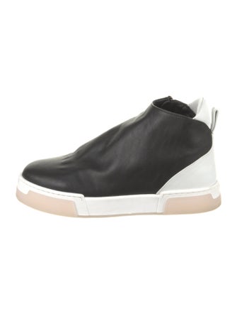 Gray Matters Leather Wedge Sneakers
