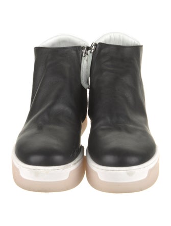 Gray Matters Leather Wedge Sneakers