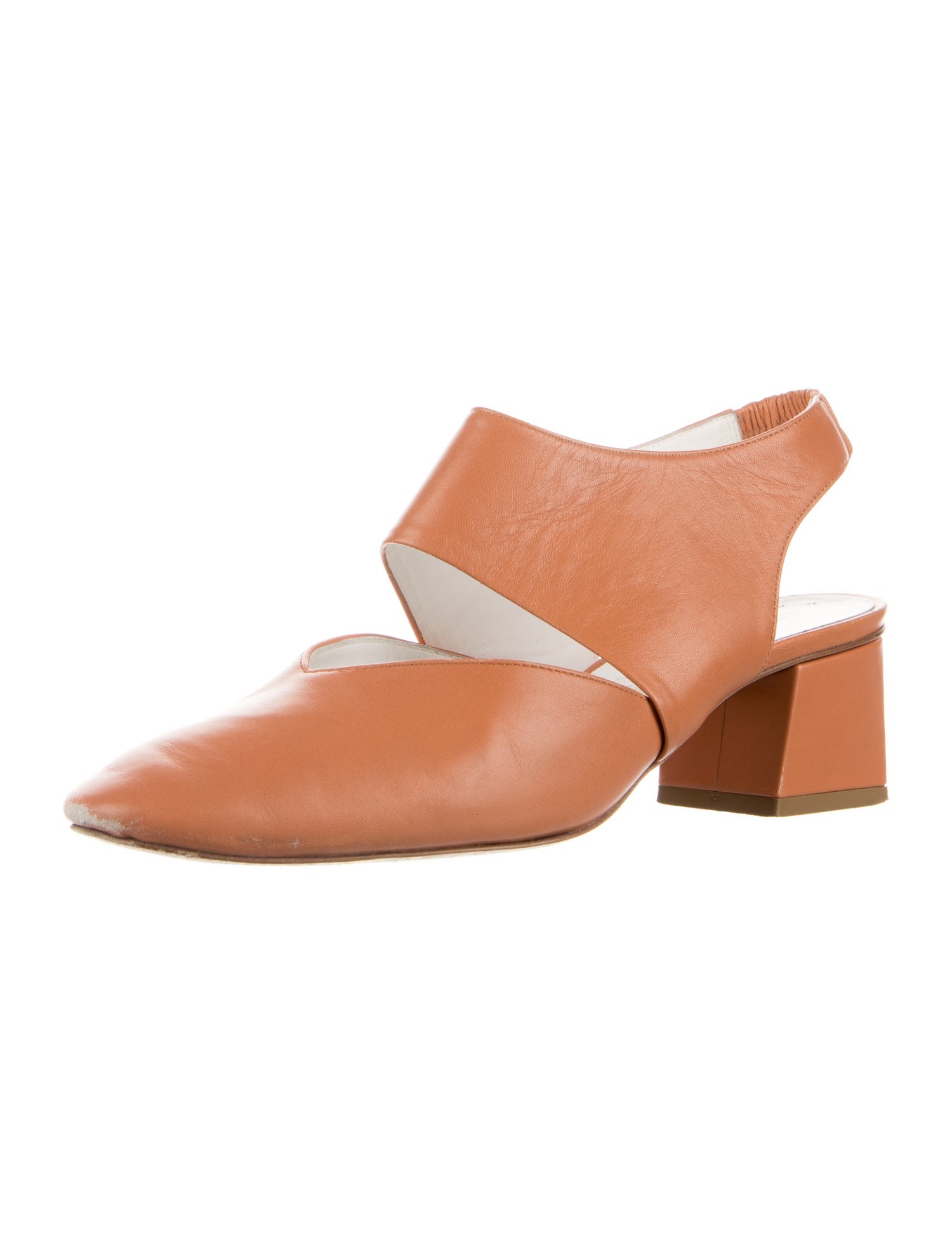 Gray Matters Leather Slingback Pumps